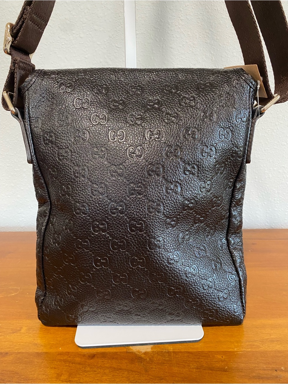 Brown Embossed Crossbody Bag - Picture 6 of 11